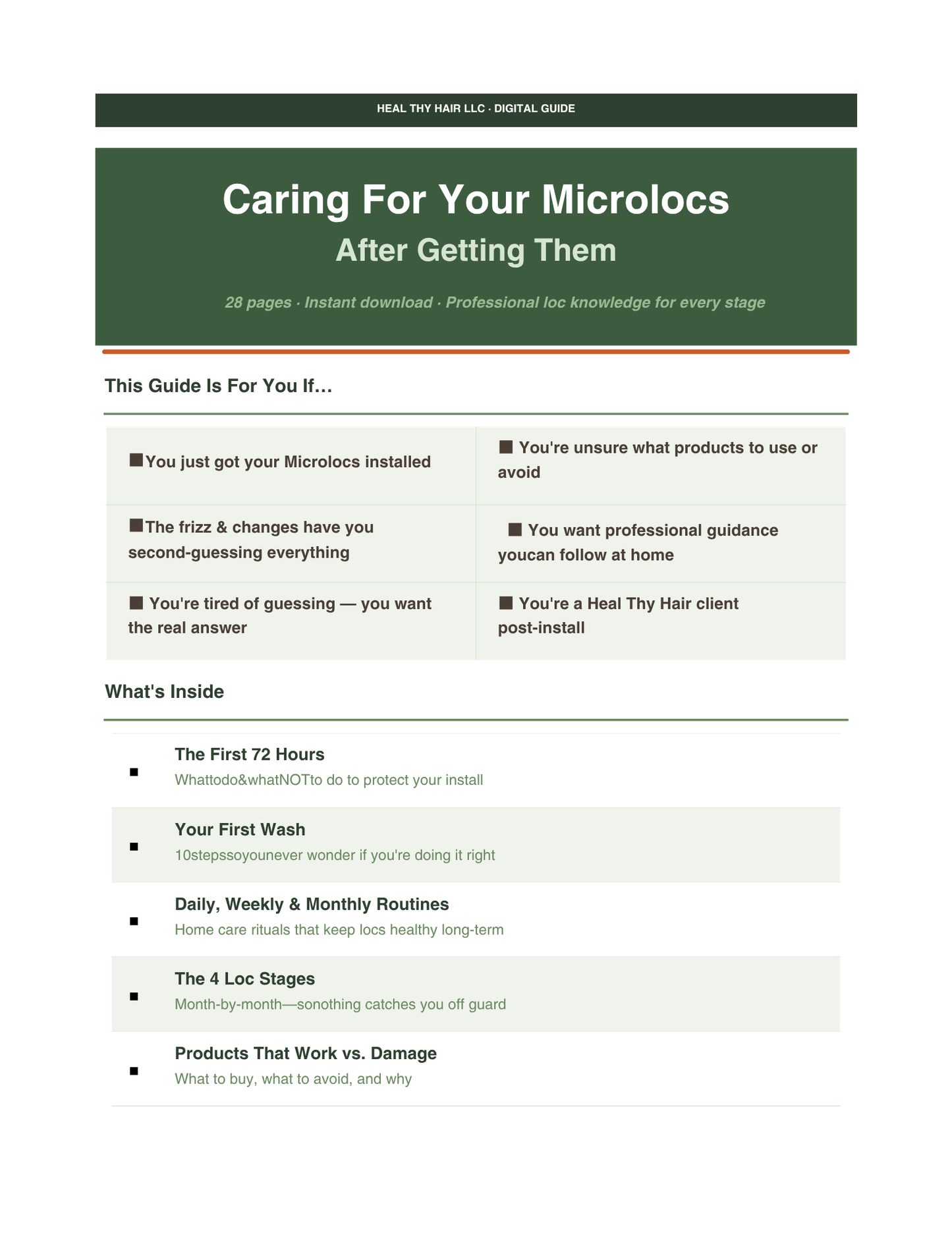 Caring For Your Microlocs After Getting Them