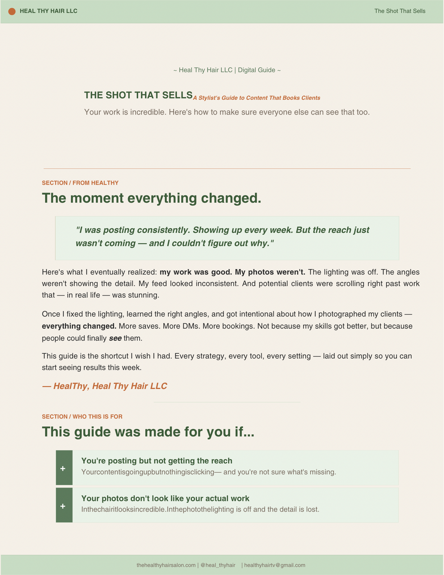The Photo That Sells: A Stylist’s Guide to Content That Books Clients